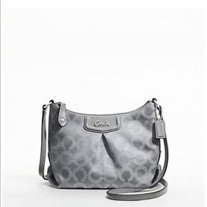 Coach Ashley Dotted Op Art Swingpack Gry Crossbody